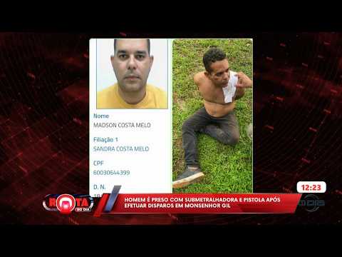 Homem é preso com submetralhadora e pistola após efetuar disparos em Monsenhor Gil 06 03 2026