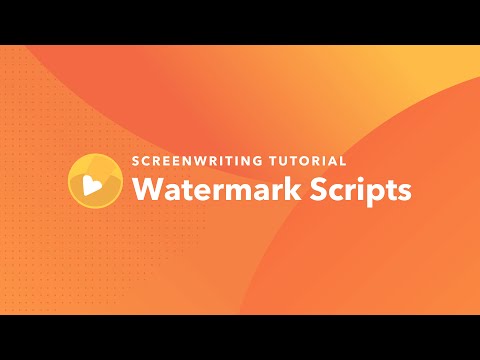 Screenwriting Tutorial: How to Watermark Scripts