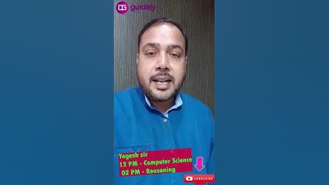 Daily Live Classes by Yogesh Sir - Boost Your Computer Science & Reasoning Preparation | Guidely