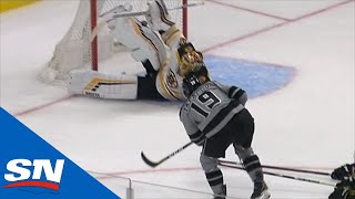 Bruinsโ Tuukka Rask Stacks The Pads To Stun Kings with Phenomenal Save