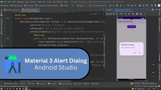 How to create Material 3 alert dialog in android | Android Studio screenshot 4