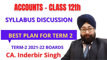 ACCOUNTS SYLLABUS TERM 2 || CLASS 12  || 🔴 CBSE || BEST PLAN FOR TERM 2 || SYLLABUS DISCUSSION