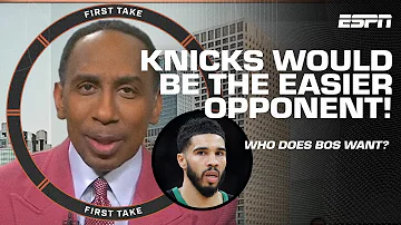 Boston advances to ECF 🍀 Should Celtics prefer KNICKS or PACERS in next round? | First Take