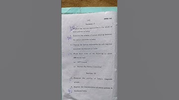 BPSE-143: STATE POLITICS IN INDIA QUESTIONS PAPER JUNE 2024 MOST IMPORTANT QUESTIONS IGNOU