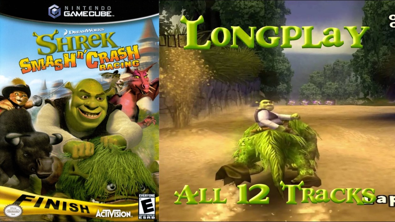Shrek Smash n' Crash Racing | All 12 Tracks - YouTube