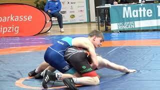 Wrestling / Ringen LM Sachsen 2024, Leipzig, Jugend A (U17) Freestyle, 65 kg, Fröhnert - Kolonko