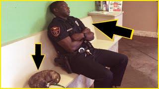 Sleep-deprived officer becomes a hero after photo with an abandoned puppy goes viral| UNKNOWN FACTS