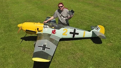GIANT 1/3 SCALE RC MESSERSCHMIDT BF 109 "YELLOW NOSE BASTARD"- STEVE AT NLMFC - 2024