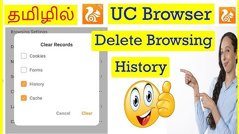 How to Delete Browsing History in UC Browser Mobile Tamil | VividTech