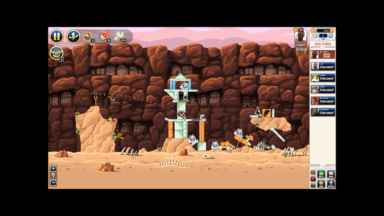 Angry Birds Star Wars Tournament Week 27 Level 2 June 17th 2013 Facebook