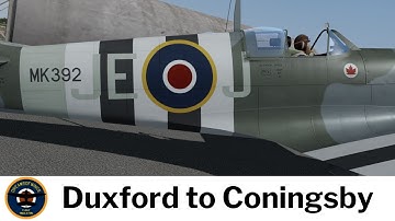 Flying from Duxford to RAF Coningsby in a Spitfire | A2A Simulations Accu-sim Spitfire MkIIb P3Dv4