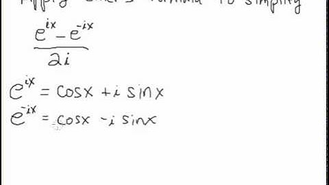 Sine Function as Combination of Complex Exponentials
