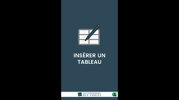 Excel : Insérer un tableau avec le raccourci CTRL + L