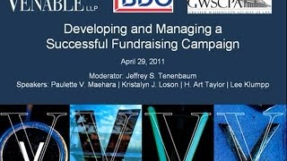 Developing and Managing a Successful Fundraising Campaign