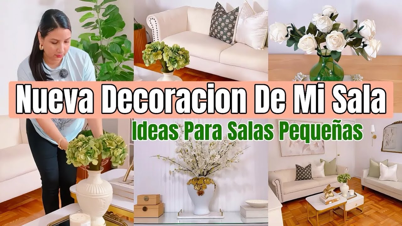 NUEVA DECORACION DE MI SALA/IDEAS PARA DECORAR UNA SALA PEQUEÑA