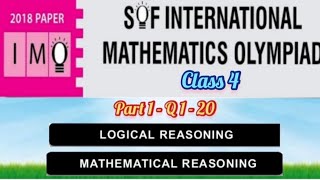 S0F International Maths Olympiad Paper 2018 Part 1 for Class 4
