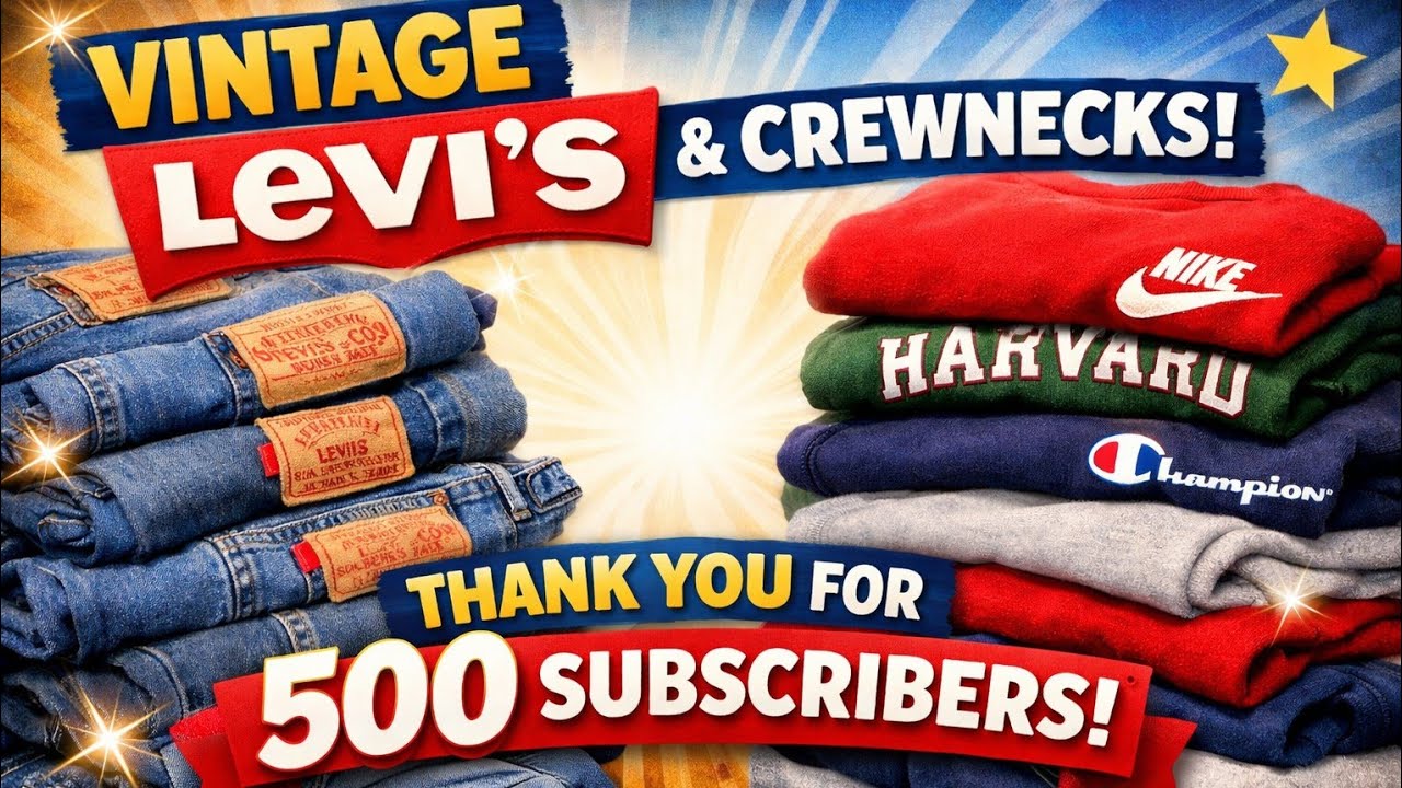 Vintage Levi's, Crewnecks, & Music Tee's - Thrift Haul 