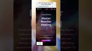 Fast Master Reseller Hosting | NVMe SSD Master Reseller Hosting With Free WHMCS And cPanel
