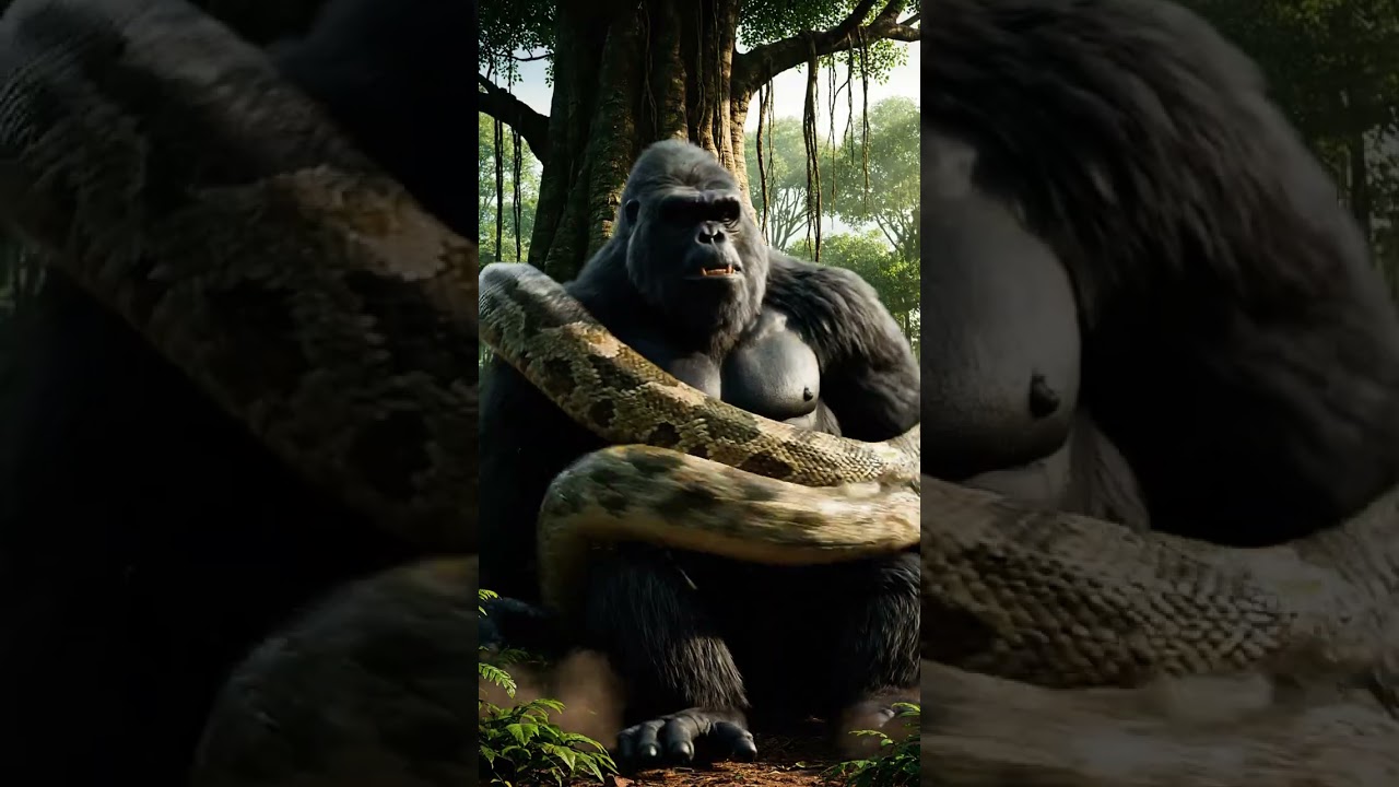 🐍 King Kong vs 50m Giant Python 🌴💥 | Epic Cinematic Jungle Battle 8K