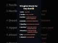 9 English Words for Very Bad