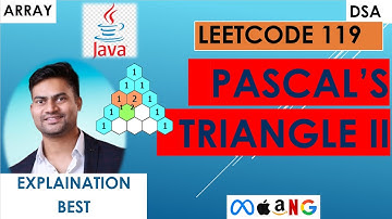 Pascal’s Triangle II  | Leetcode 119 | Java | Generate row only