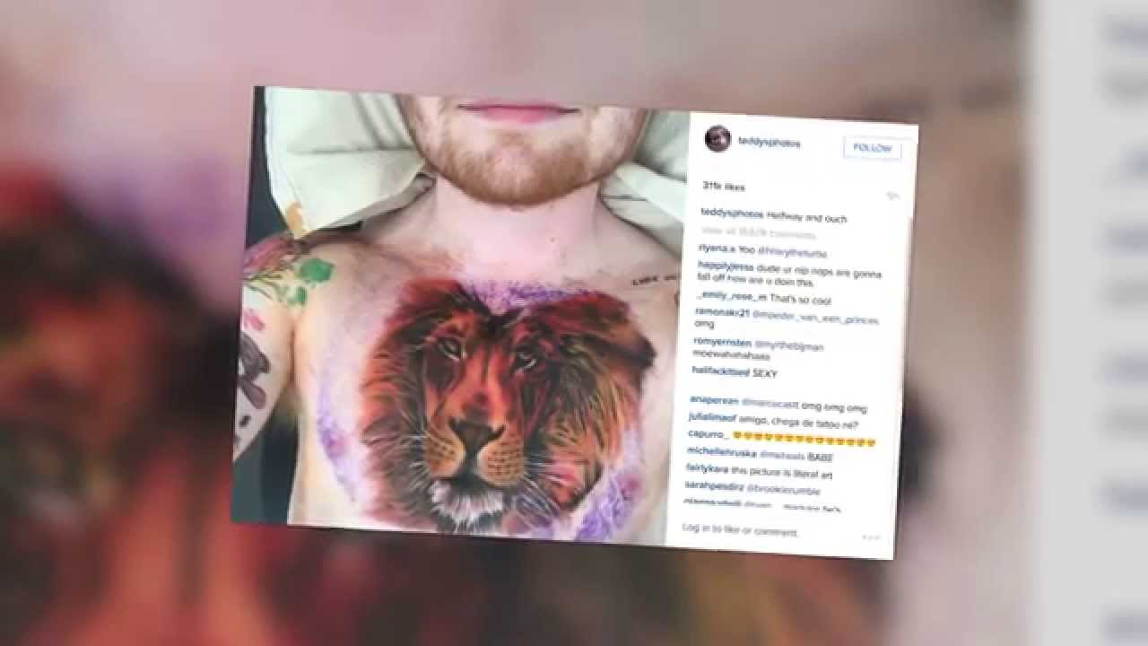 Ed Sheeran reveals his chest sans the lion tattoo
