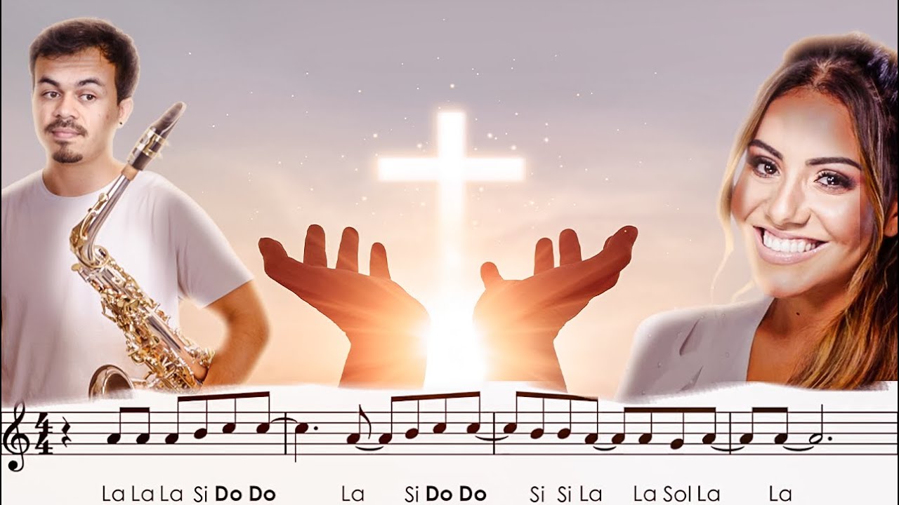 Sax alto - "A Ele A Glória", partitura com notas.