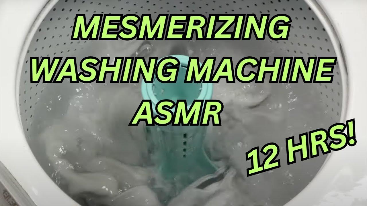 12 Hour ASMR White Noise Washer Agitating Washing Machine Splashy Water