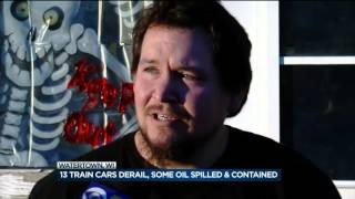Crude oil leak sealed in Watertown train derailment, 35 homes evacuated