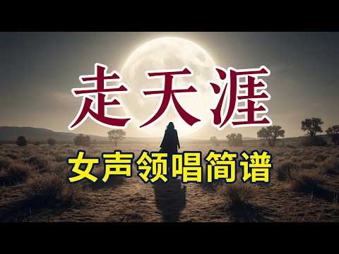 五、走天涯-女声领唱简谱，”月亮依旧停在旷野上你的身影被越拉越长“