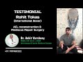 Patient testimonial  acl reconstruction  meniscal repair