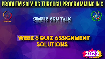 Problem solving through programming in C week 6 Quiz assignment with proof | Nptel | Swayam