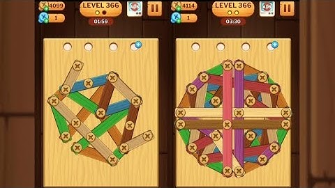 Screw Puzzle: Wood Nut & Bolt - Level 366