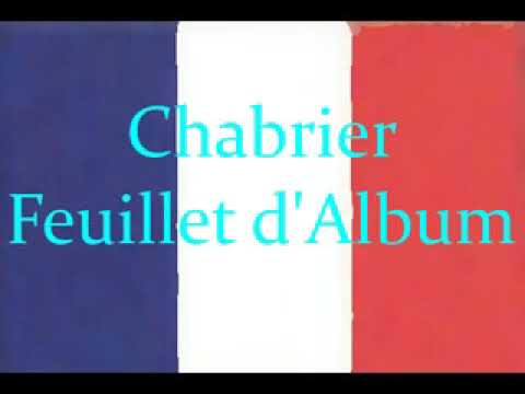 Chabrier Feuillet d'Album シャブリエ　音楽帳の一頁