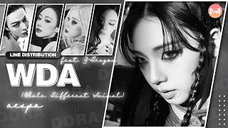 aespa (에스파) – WDA (Whole Different Animal) (feat. G-DRAGON) | Line Distribution