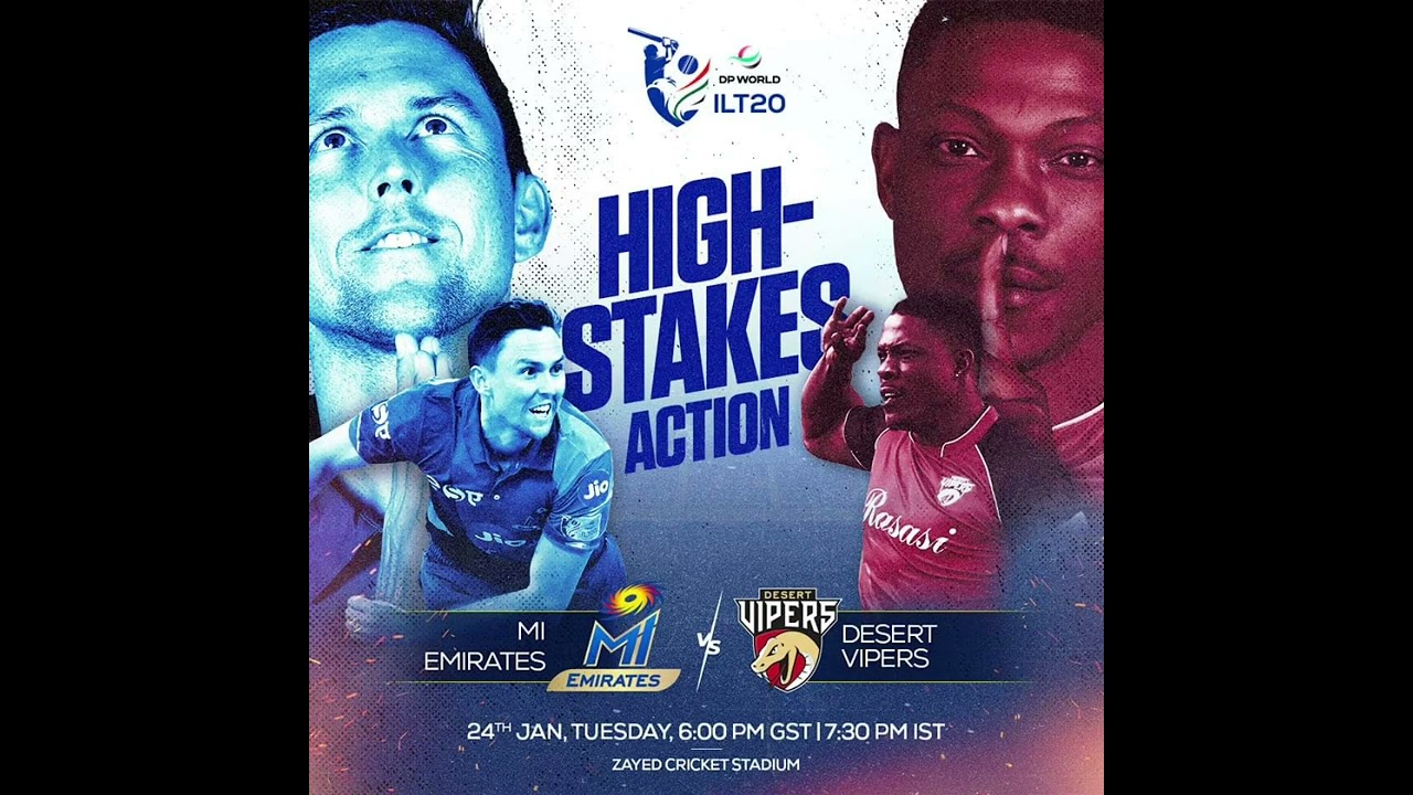ILT20 League Match 15 - MI Emirates vs Desert Vipers | MIE v DV 