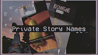 Celebrity Private story names part 1 Profile