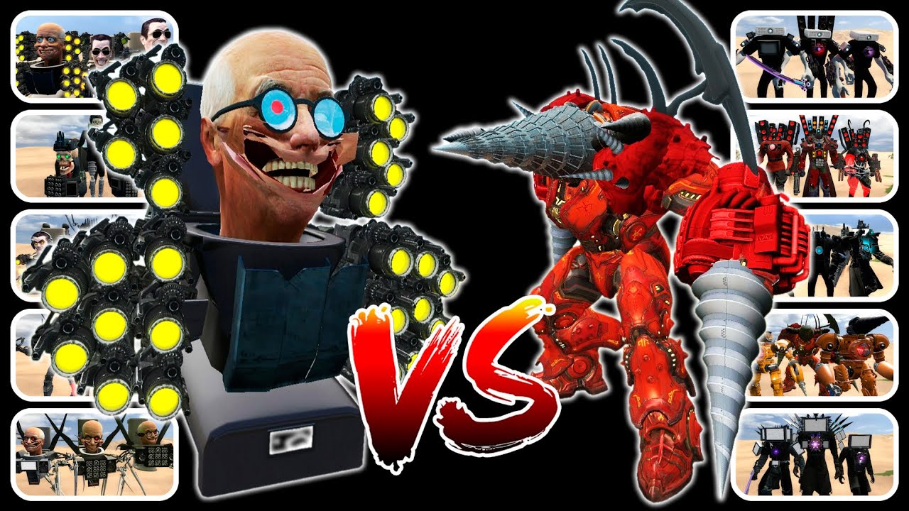 SKIBIDI TOILET VS TITAN TVMAN, CAMERAMAN, DRILLMAN, SPEAKERMAN - TOURNAMENT 3VS3 IN GARRY`S MOD