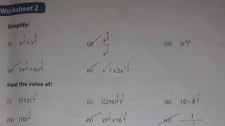 Dav Class 8 Math Chapter 3 Worksheet 2 ( Q.No.1,2,3)||  Exponents And Redicals | @madhubanclasses