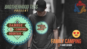 How To Make Retro Style Badge Logo Design in Illustrator URDU/Hindi Tutorial. Camping Badge Design