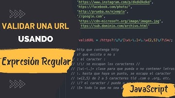Expresión regular para validar una URL | JavaScript
