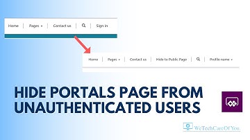 PowerApps Portals - Page to show for Authenticated Users Only
