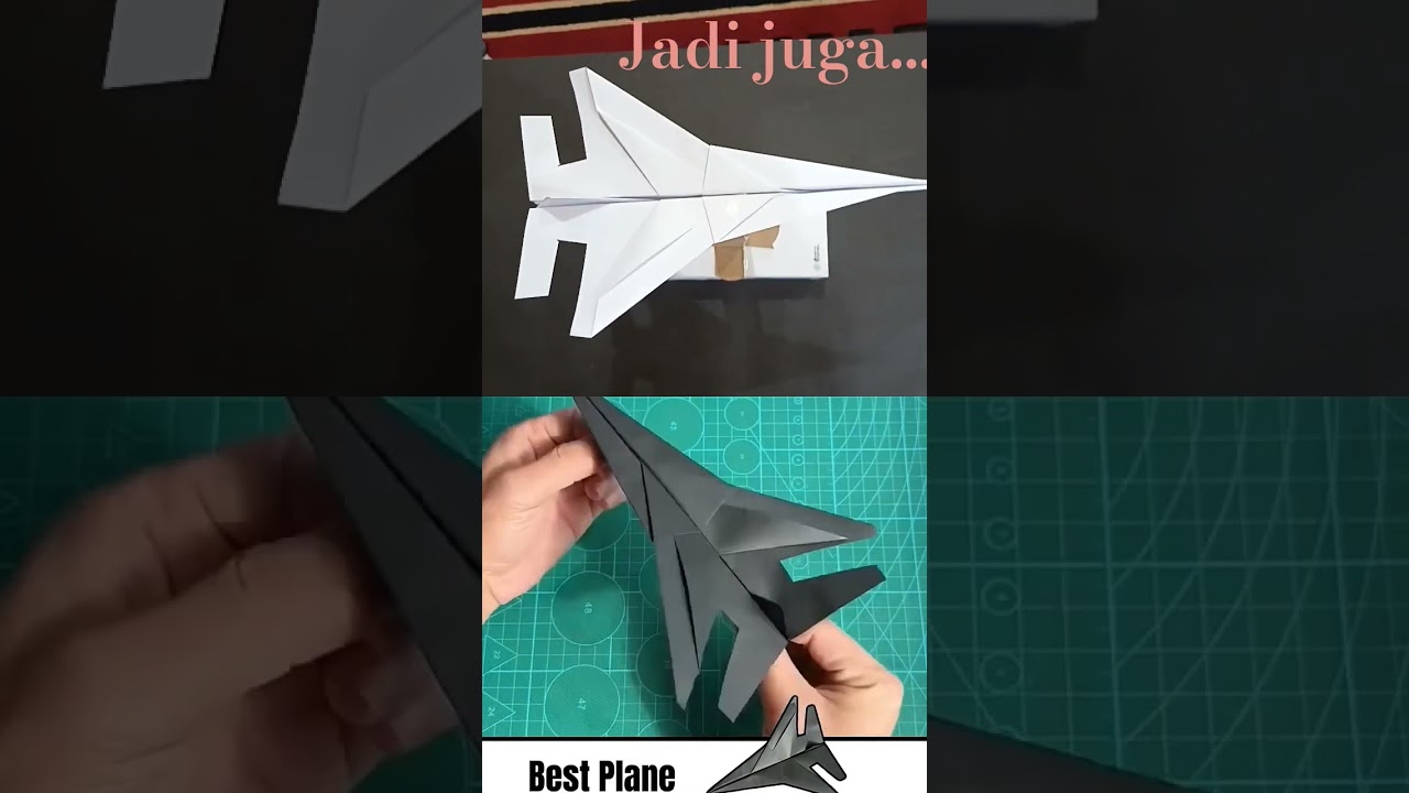 Tutorial bikin Pesawat Kertas Terbaik yang Bisa Terbang Jauh! #origami #paper #papercraft #diy