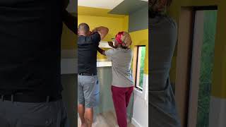 Playhouse Interior Reveal 😍! #playhouse #tinyhouse #diyprojects #backyard