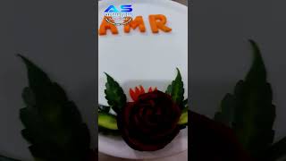 كتابة لاسم عمرو  باستخدام الجزر والبنجر شمندر عمرو  amr