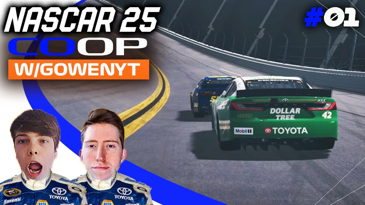 Время гонки Daytona 500! Карьера в NASCAR 25 COOP | Первый раунд с Гоуэном!