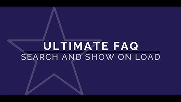 Ultimate FAQ Plugin - Search shortcode and Show On Load attribute (Tutorial 04)