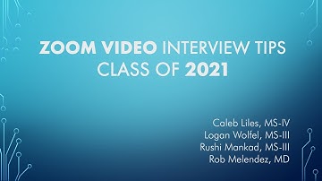 Video Interview Tips