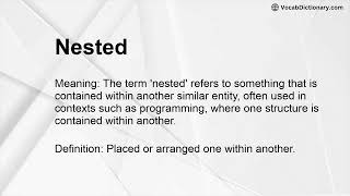 Nested Meaning Details