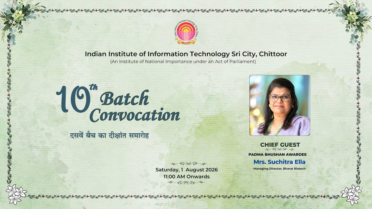 IIIT Sri City 2026 Batch Convocation Live